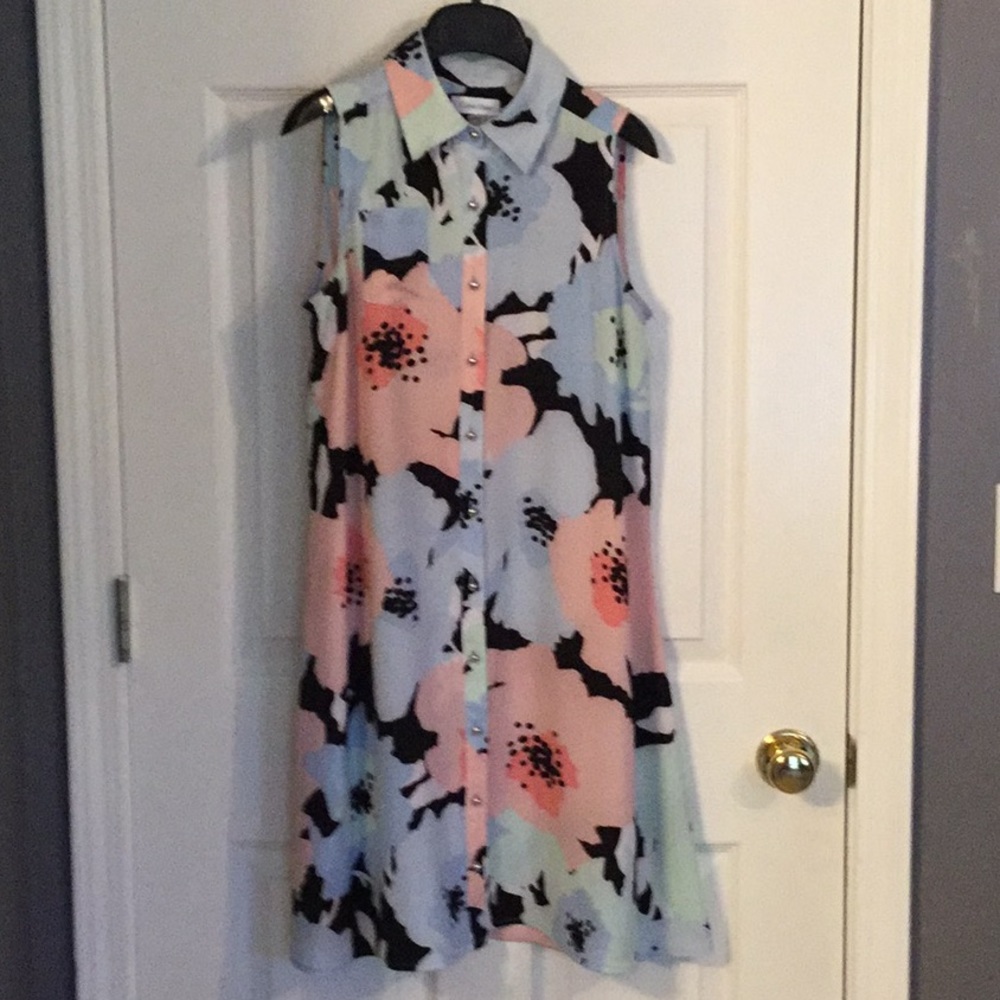 Calvin Klein sleeveless floral dress